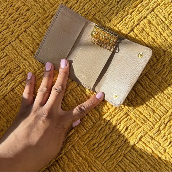 Authentic Tan Prada Wallet & Key Holder Set - Picture 6 of 8